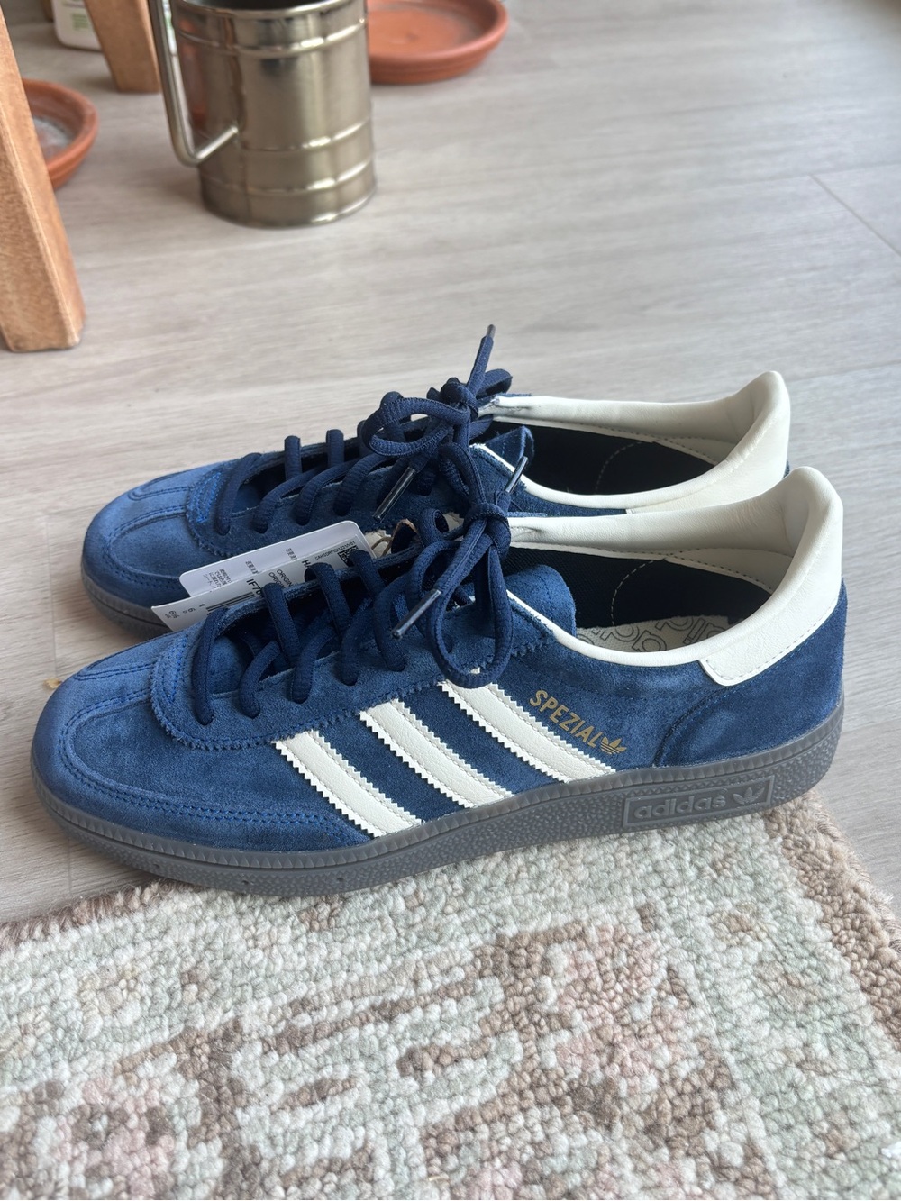NWT Adidas Handball Spezial Navy Suede Sneakers with White